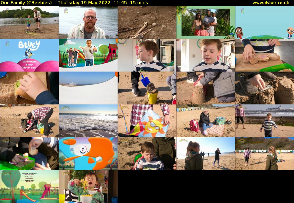Our Family (CBeebies) Thursday 19 May 2022 11:45 - 12:00