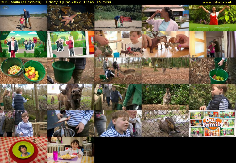 Our Family (CBeebies) Friday 3 June 2022 11:45 - 12:00