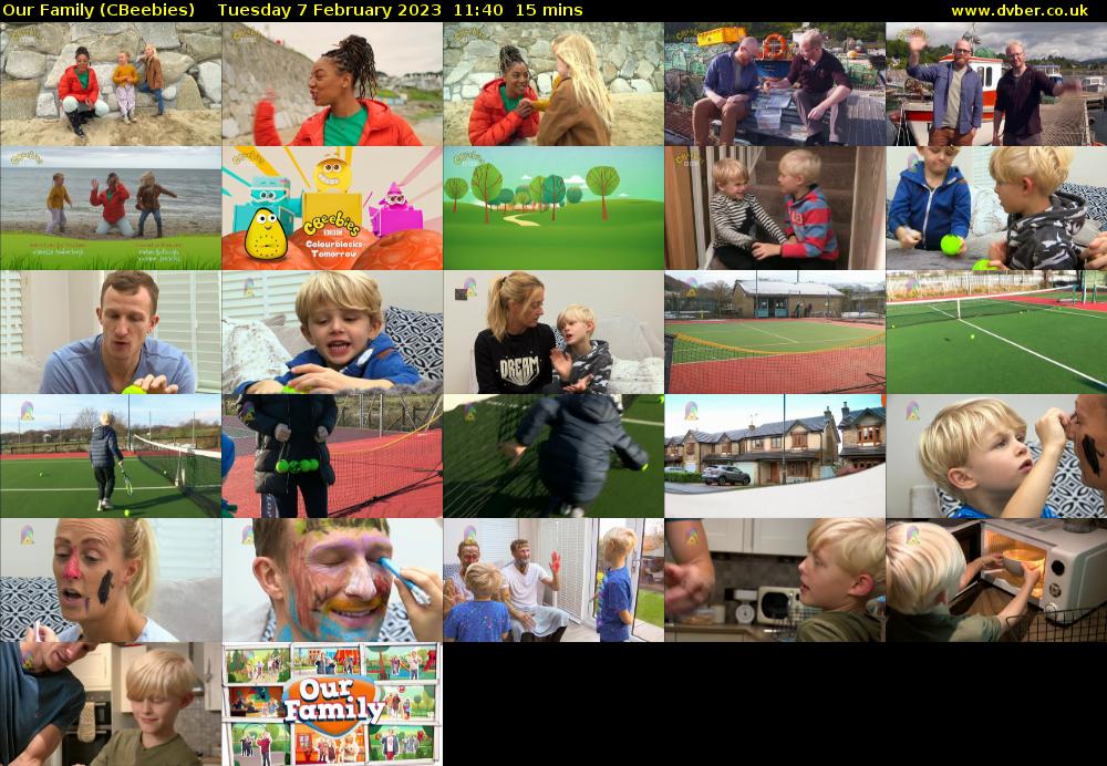 Our Family (CBeebies) Tuesday 7 February 2023 11:40 - 11:55