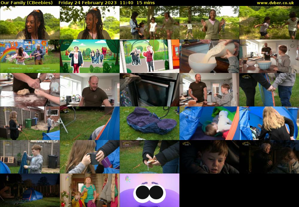 Our Family (CBeebies) Friday 24 February 2023 11:40 - 11:55