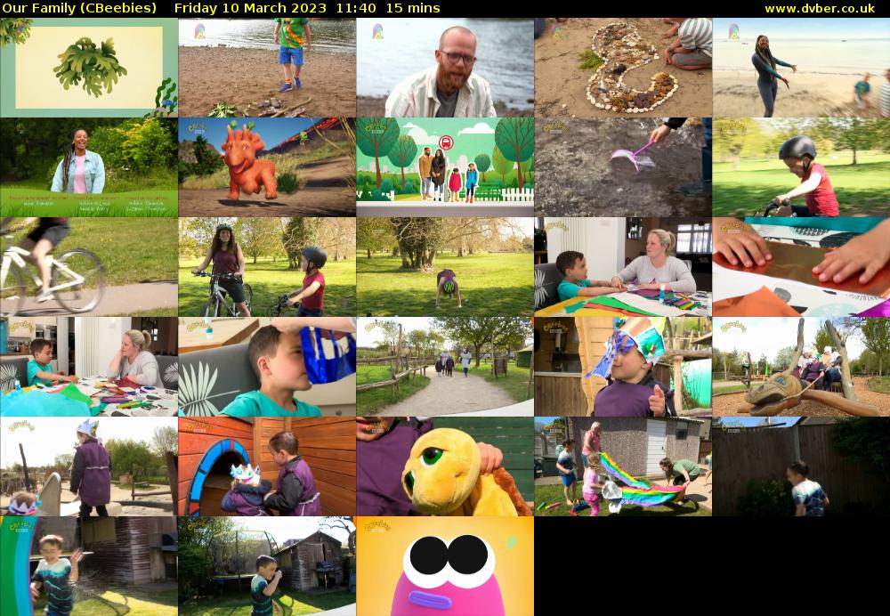 Our Family (CBeebies) Friday 10 March 2023 11:40 - 11:55