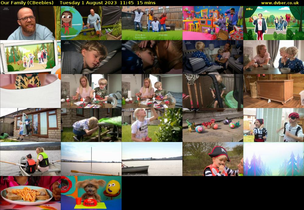 Our Family (CBeebies) Tuesday 1 August 2023 11:45 - 12:00