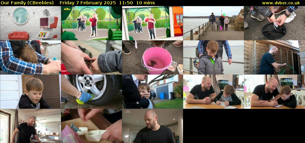 Our Family (CBeebies) Friday 7 February 2025 11:50 - 12:00