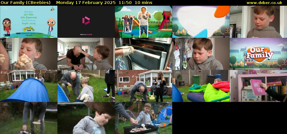 Our Family (CBeebies) Monday 17 February 2025 11:50 - 12:00