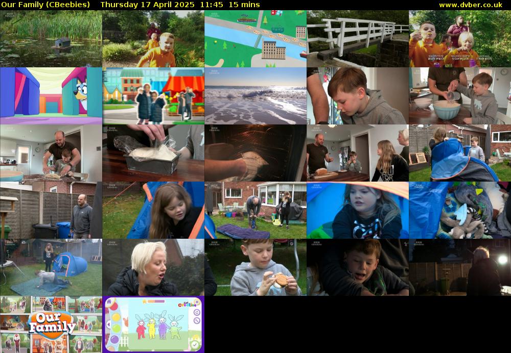 Our Family (CBeebies) Thursday 17 April 2025 11:45 - 12:00