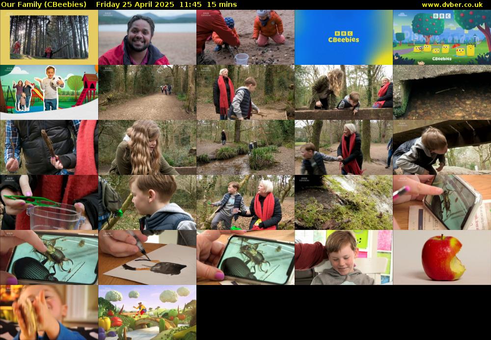 Our Family (CBeebies) Friday 25 April 2025 11:45 - 12:00