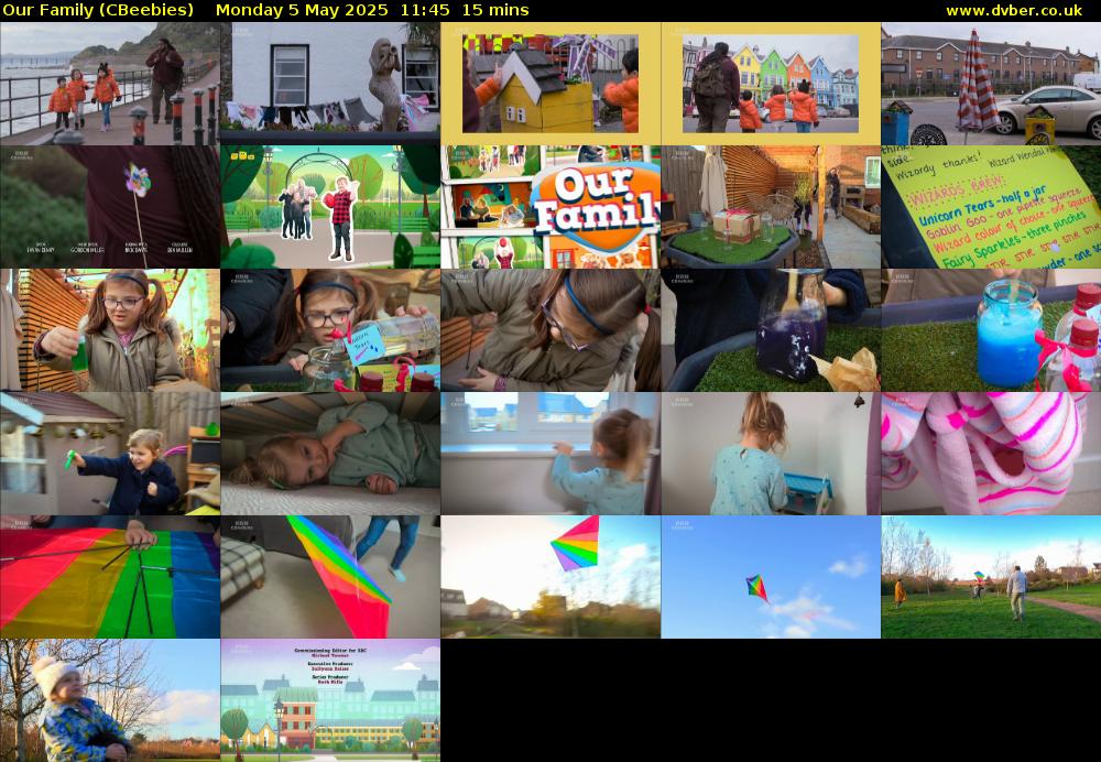 Our Family (CBeebies) Monday 5 May 2025 11:45 - 12:00