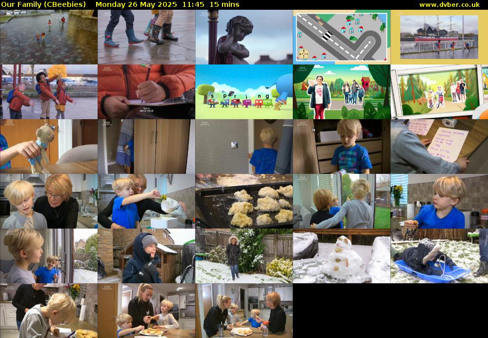 Our Family (CBeebies) Monday 26 May 2025 11:45 - 12:00
