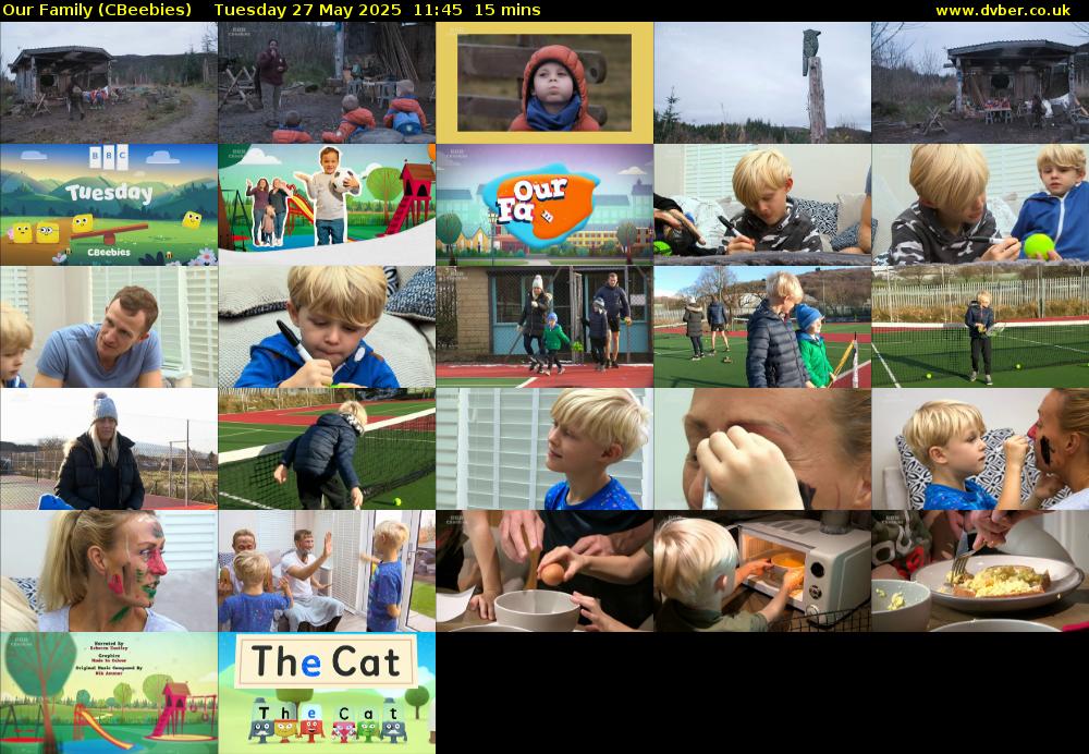 Our Family (CBeebies) Tuesday 27 May 2025 11:45 - 12:00