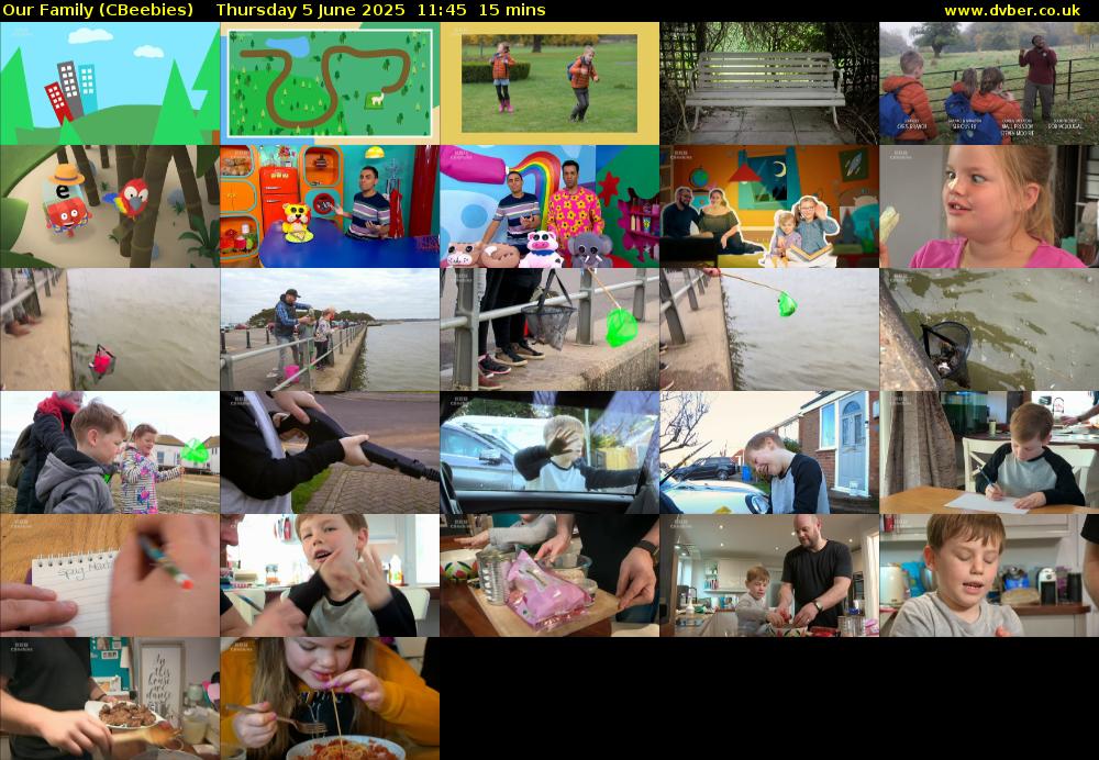 Our Family (CBeebies) Thursday 5 June 2025 11:45 - 12:00