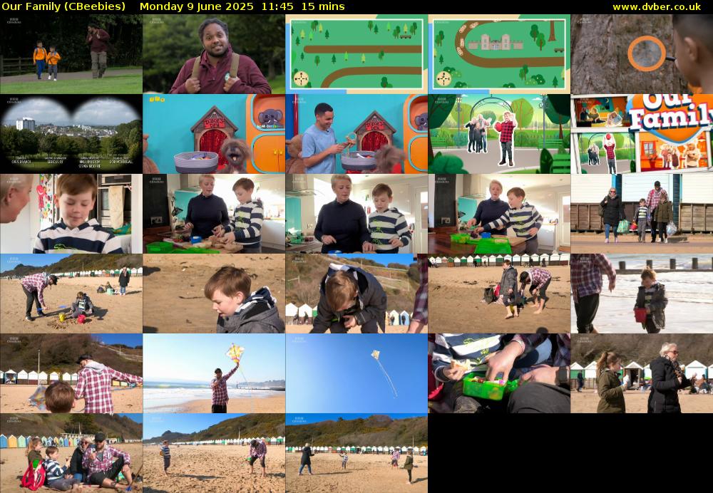 Our Family (CBeebies) Monday 9 June 2025 11:45 - 12:00