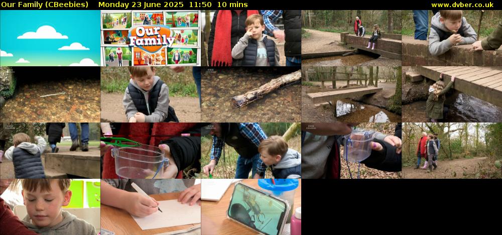 Our Family (CBeebies) Monday 23 June 2025 11:50 - 12:00