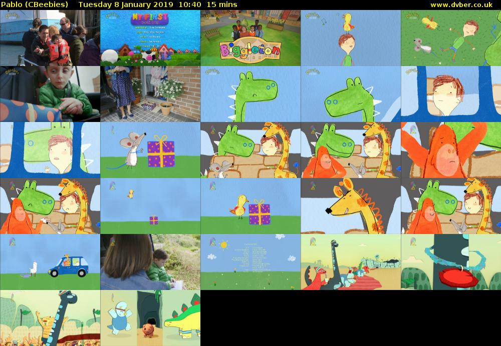 Pablo (CBeebies) Tuesday 8 January 2019 10:40 - 10:55