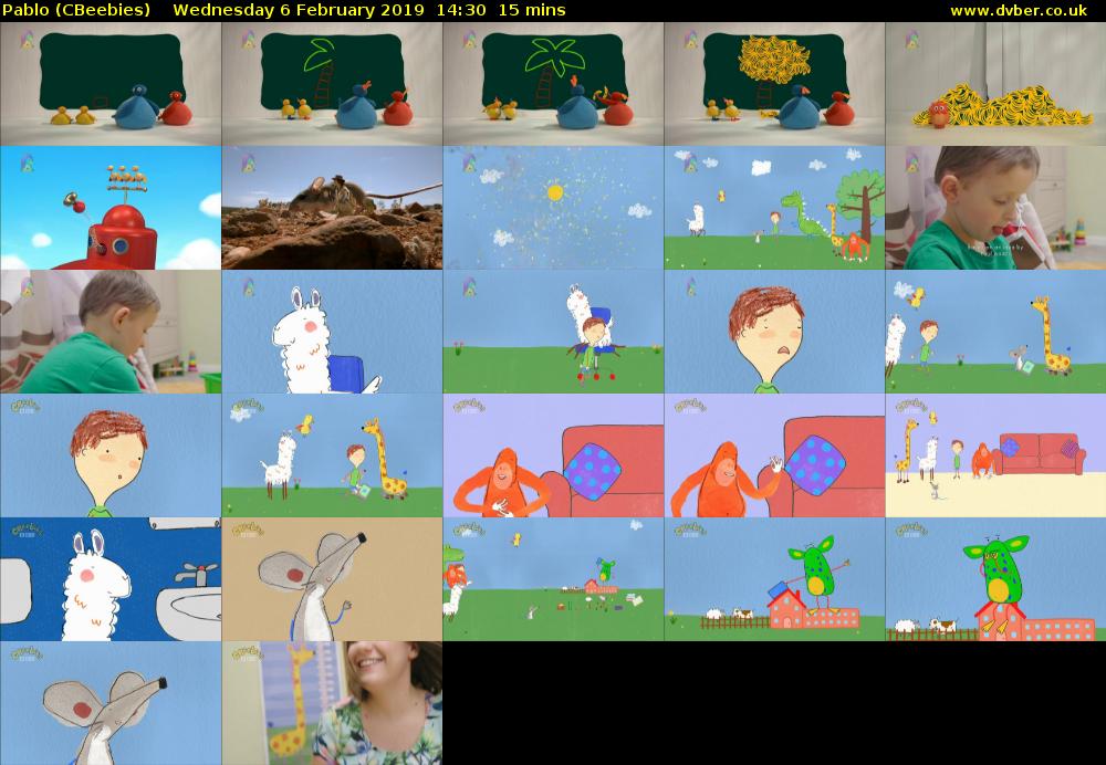 Pablo (CBeebies) Wednesday 6 February 2019 14:30 - 14:45