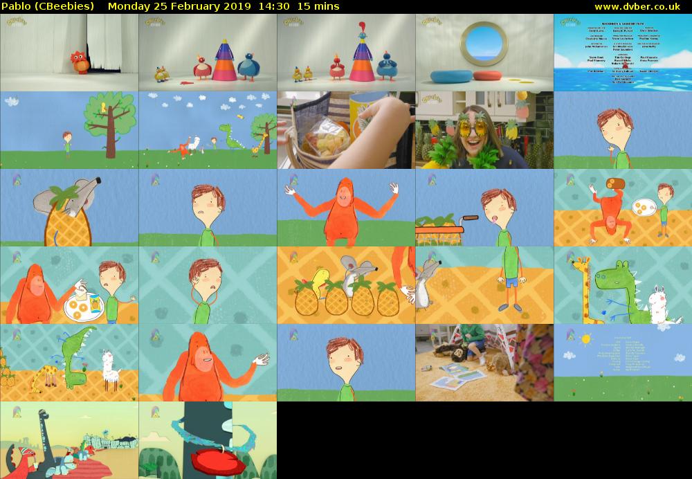 Pablo (CBeebies) Monday 25 February 2019 14:30 - 14:45