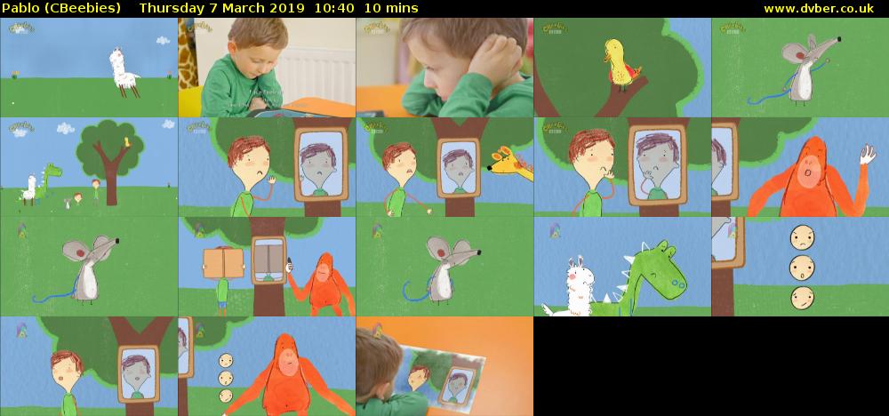 Pablo (CBeebies) Thursday 7 March 2019 10:40 - 10:50