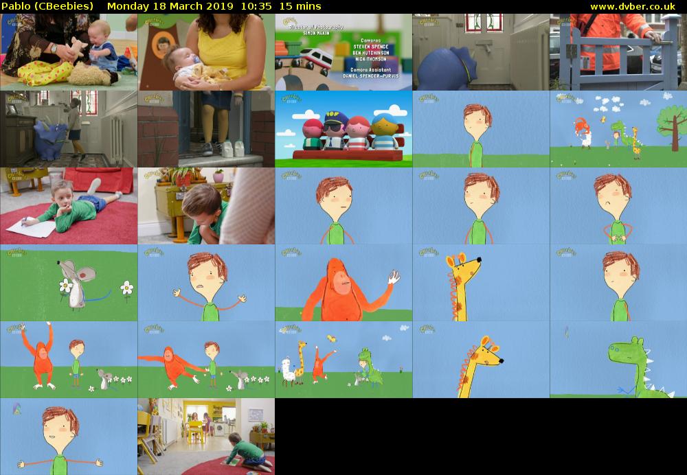 Pablo (CBeebies) Monday 18 March 2019 10:35 - 10:50