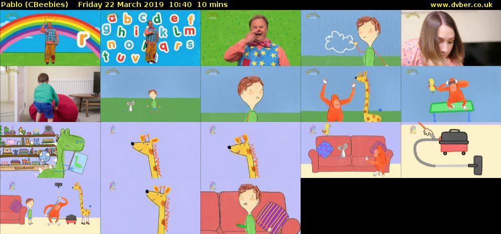 Pablo (CBeebies) Friday 22 March 2019 10:40 - 10:50