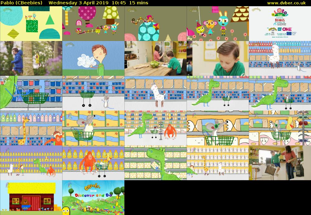 Pablo (CBeebies) Wednesday 3 April 2019 10:45 - 11:00