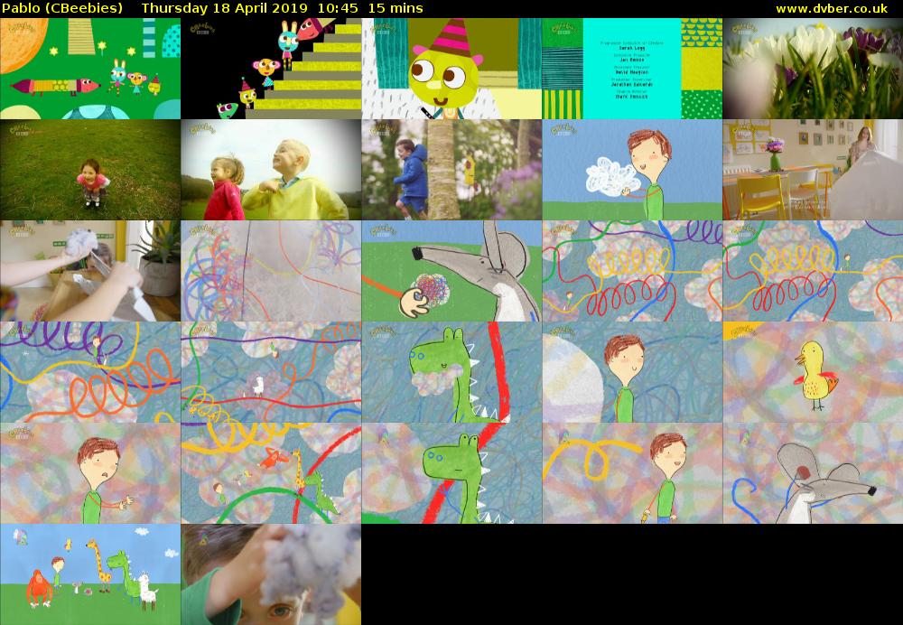 Pablo (CBeebies) Thursday 18 April 2019 10:45 - 11:00