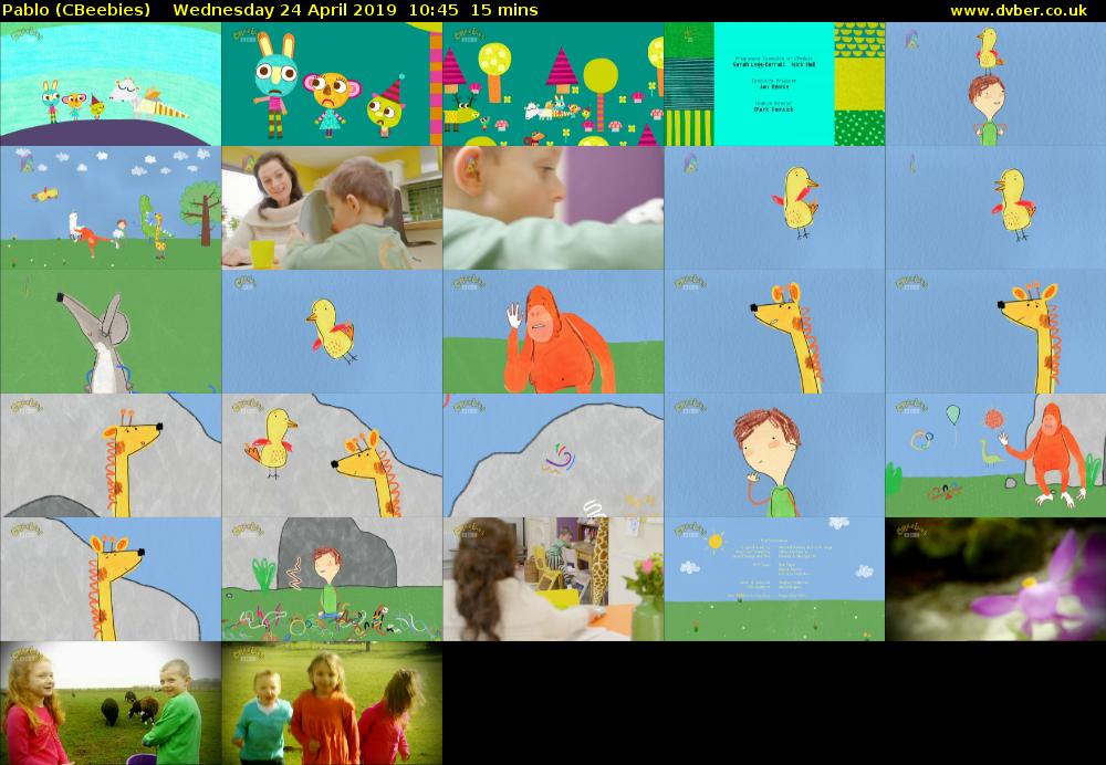 Pablo (CBeebies) Wednesday 24 April 2019 10:45 - 11:00