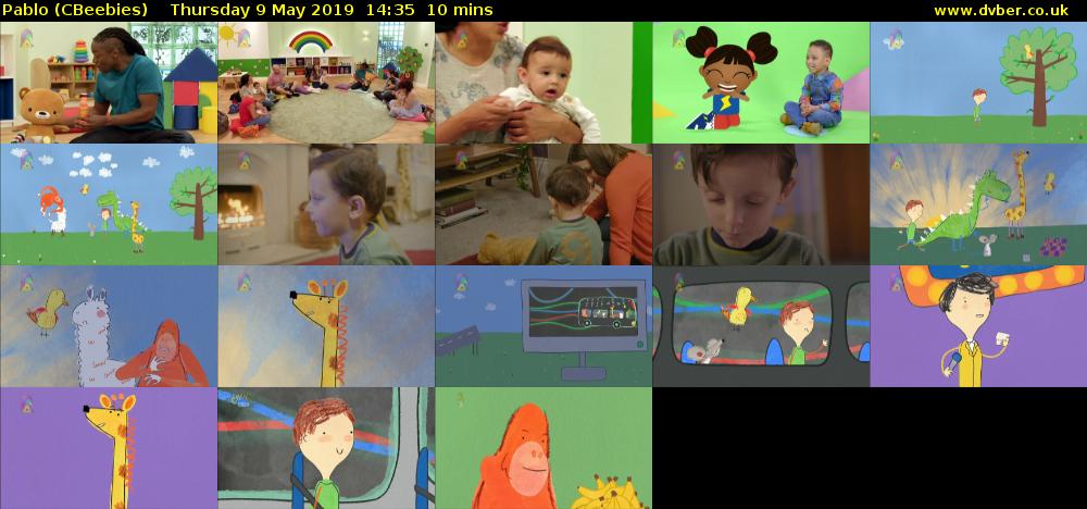 Pablo (CBeebies) Thursday 9 May 2019 14:35 - 14:45