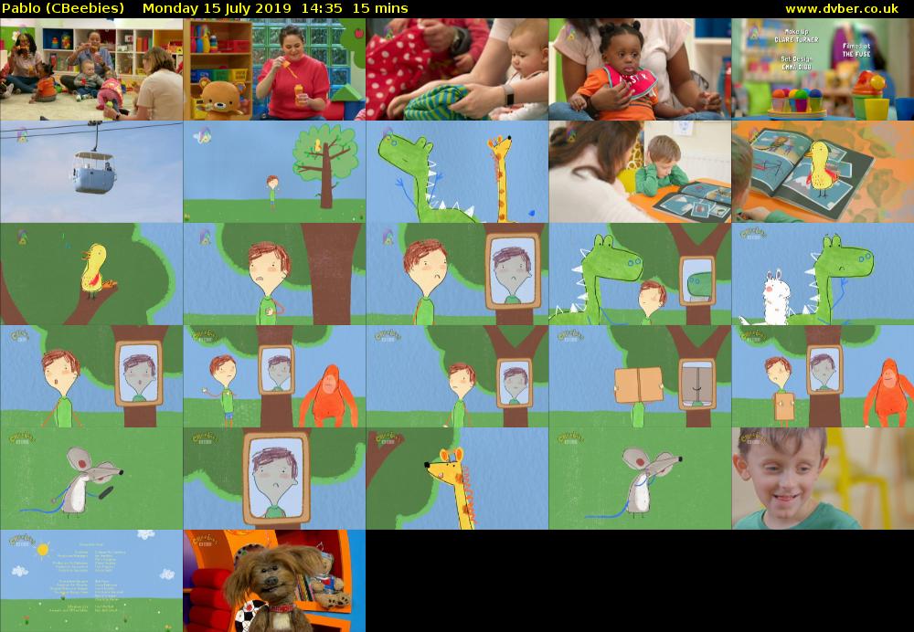 Pablo (CBeebies) Monday 15 July 2019 14:35 - 14:50