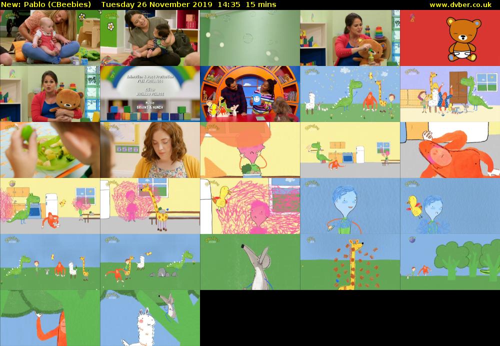 Pablo (CBeebies) Tuesday 26 November 2019 14:35 - 14:50