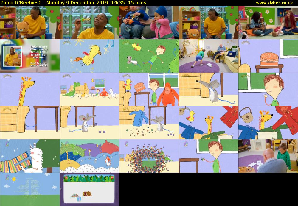 Pablo (CBeebies) Monday 9 December 2019 14:35 - 14:50