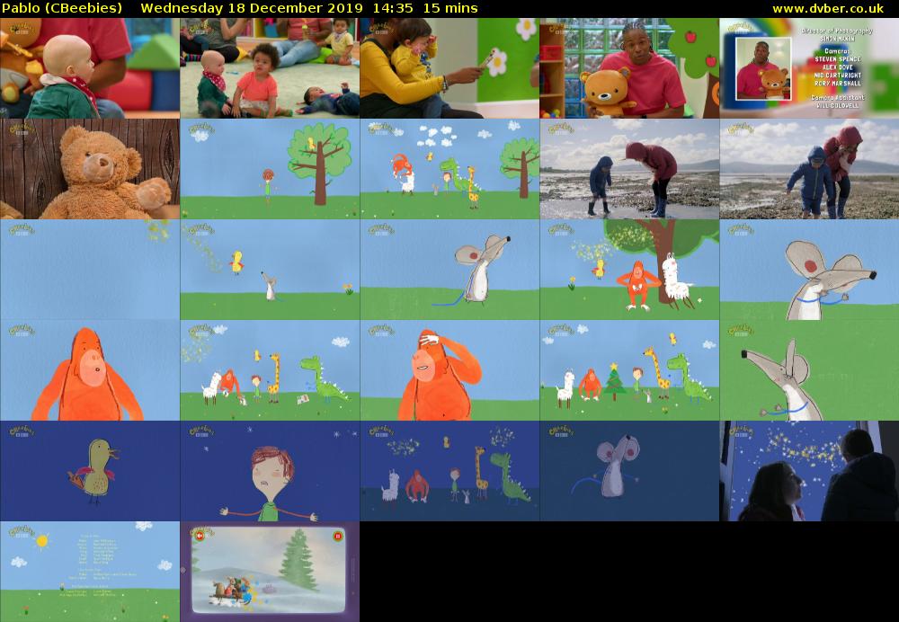 Pablo (CBeebies) Wednesday 18 December 2019 14:35 - 14:50