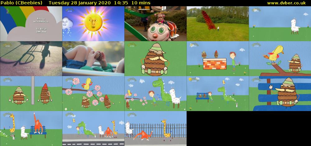Pablo (CBeebies) Tuesday 28 January 2020 14:35 - 14:45