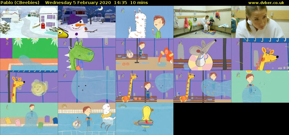 Pablo (CBeebies) Wednesday 5 February 2020 14:35 - 14:45