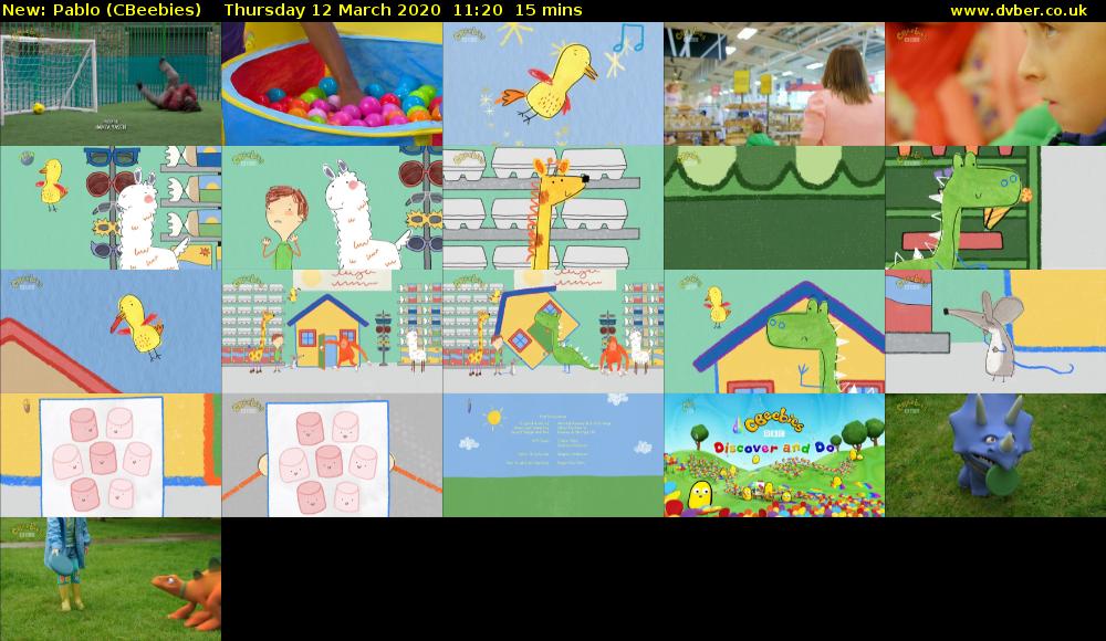 Pablo (CBeebies) Thursday 12 March 2020 11:20 - 11:35
