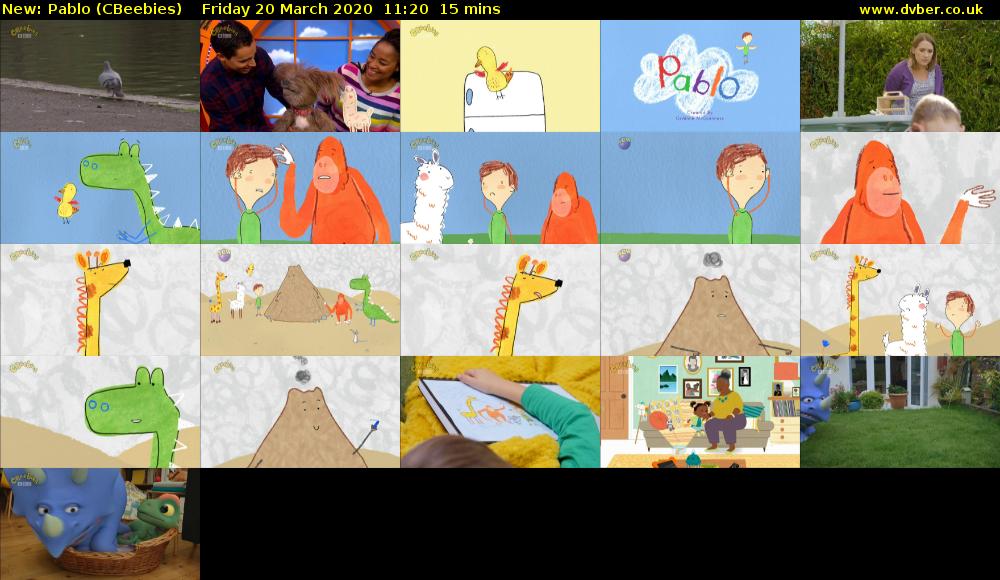 Pablo (CBeebies) Friday 20 March 2020 11:20 - 11:35