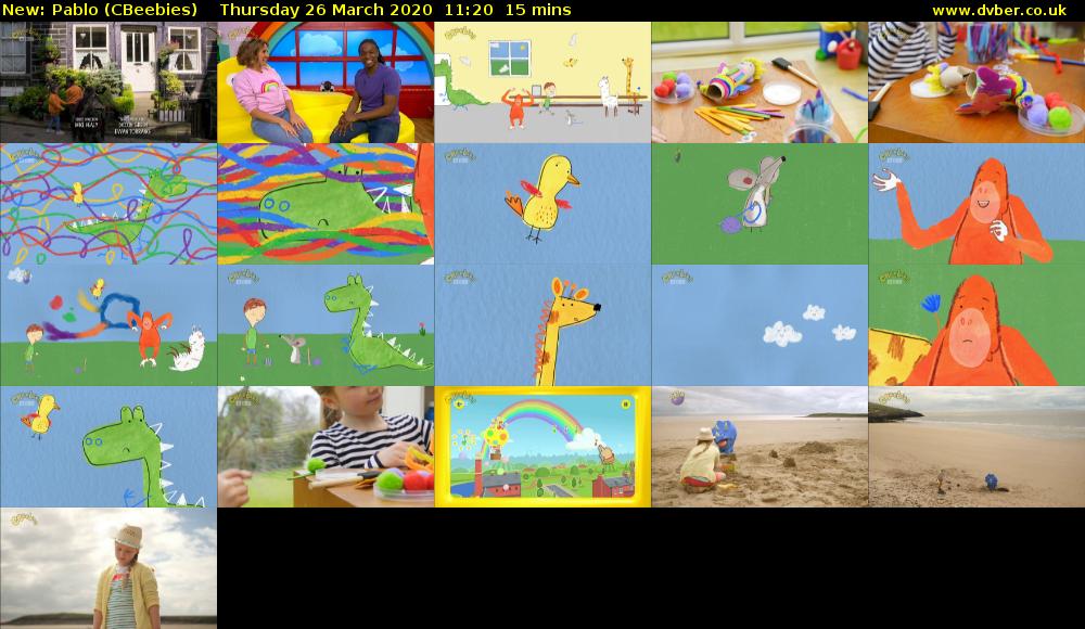 Pablo (CBeebies) Thursday 26 March 2020 11:20 - 11:35