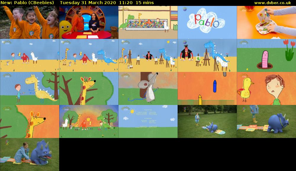 Pablo (CBeebies) Tuesday 31 March 2020 11:20 - 11:35