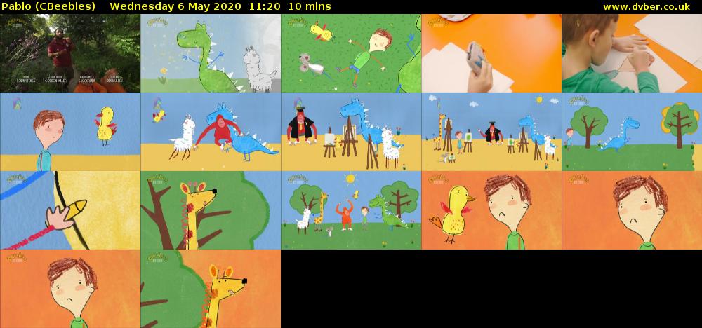 Pablo (CBeebies) Wednesday 6 May 2020 11:20 - 11:30