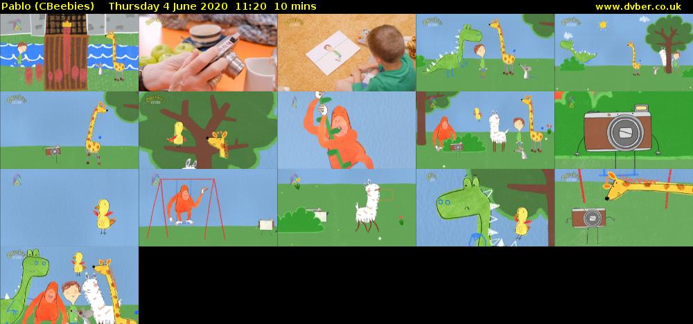 Pablo (CBeebies) Thursday 4 June 2020 11:20 - 11:30