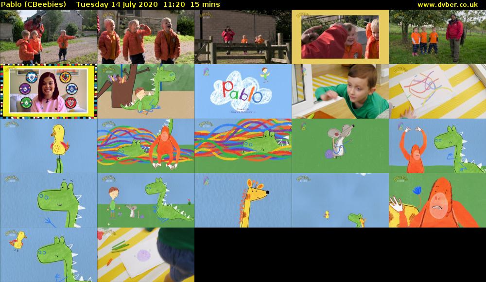Pablo (CBeebies) Tuesday 14 July 2020 11:20 - 11:35