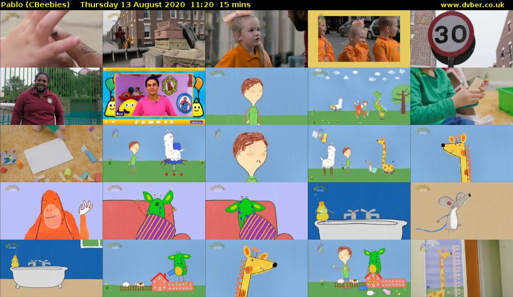 Pablo (CBeebies) Thursday 13 August 2020 11:20 - 11:35