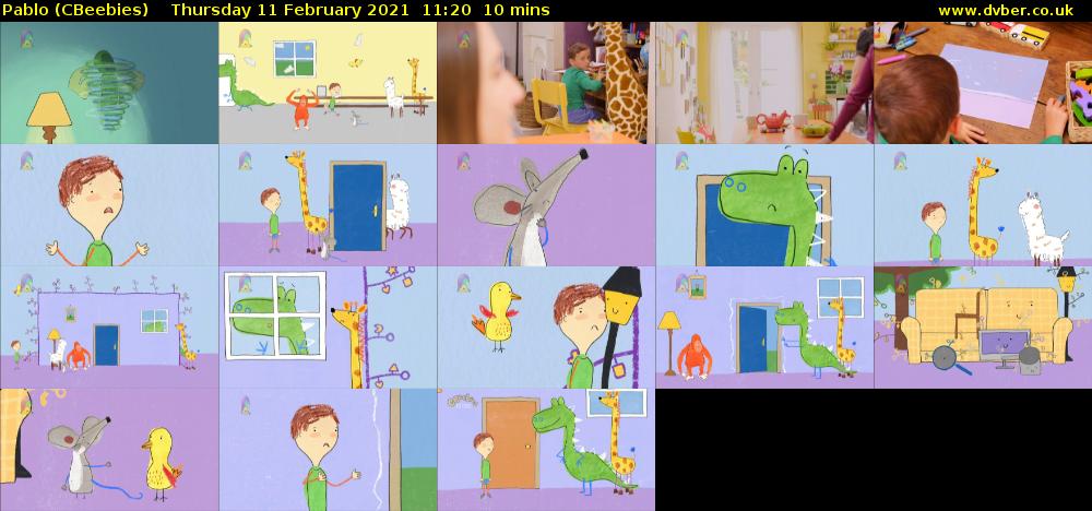 Pablo (CBeebies) Thursday 11 February 2021 11:20 - 11:30
