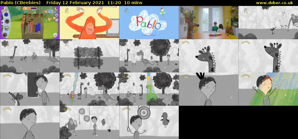 Pablo (CBeebies) Friday 12 February 2021 11:20 - 11:30