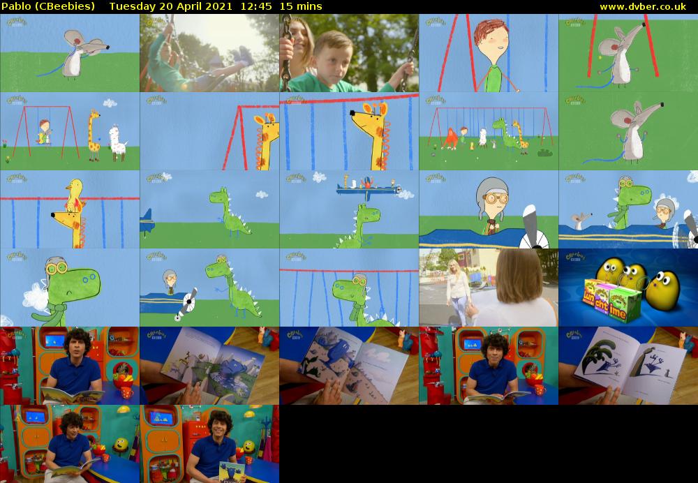 Pablo (CBeebies) Tuesday 20 April 2021 12:45 - 13:00