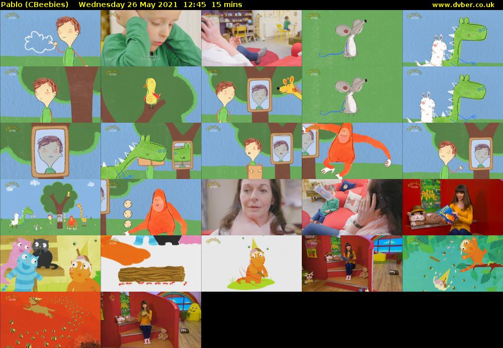 Pablo (CBeebies) Wednesday 26 May 2021 12:45 - 13:00