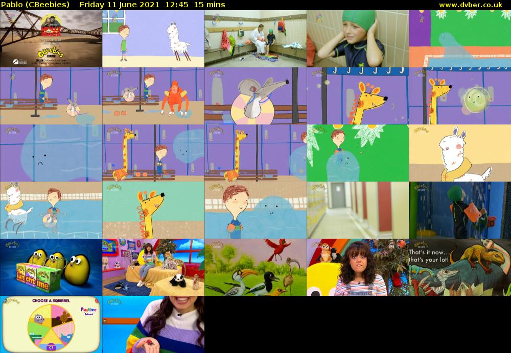 Pablo (CBeebies) Friday 11 June 2021 12:45 - 13:00