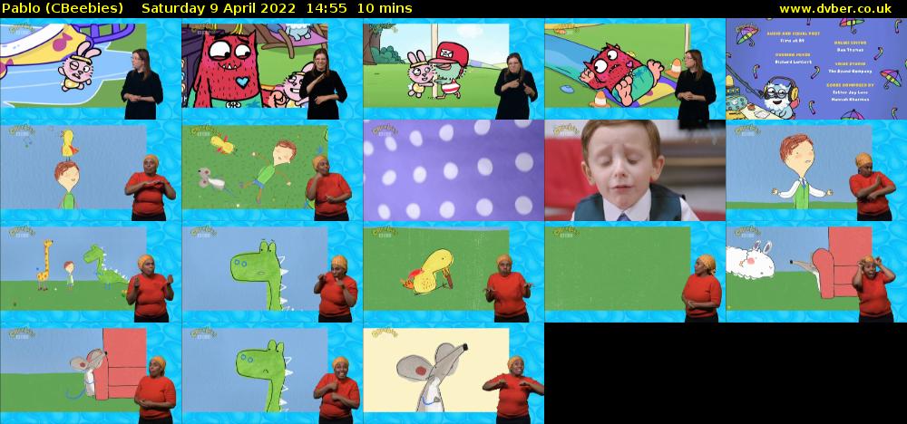 Pablo (CBeebies) Saturday 9 April 2022 14:55 - 15:05