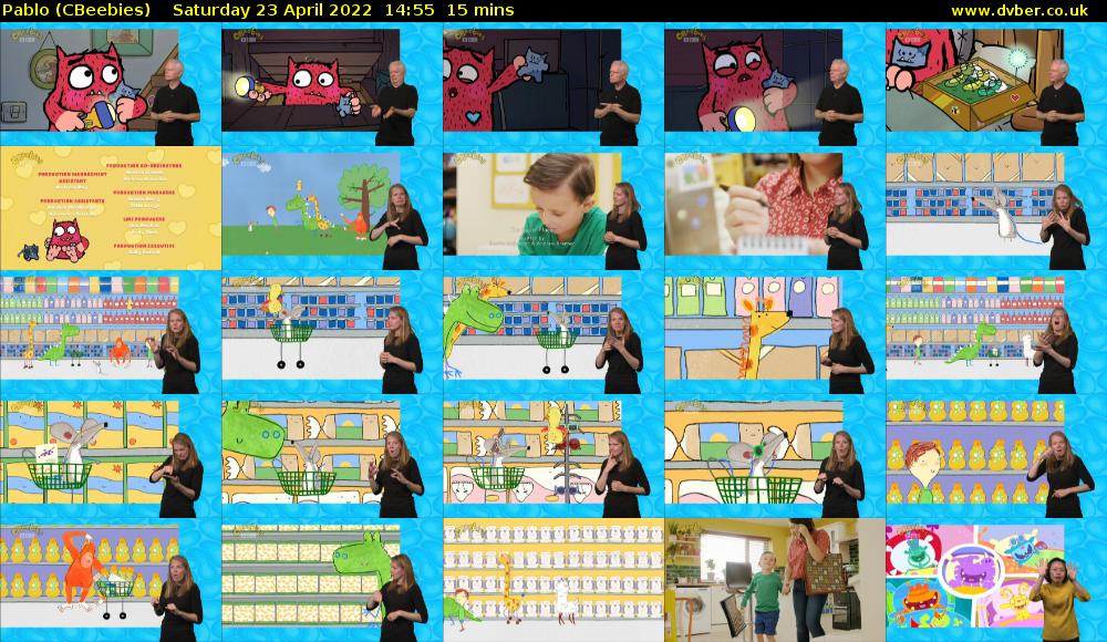 Pablo (CBeebies) Saturday 23 April 2022 14:55 - 15:10