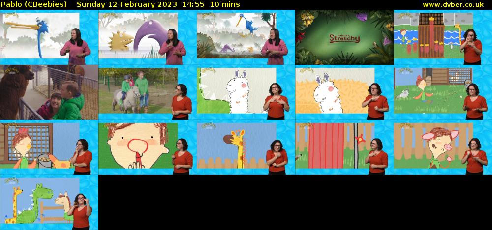 Pablo (CBeebies) Sunday 12 February 2023 14:55 - 15:05