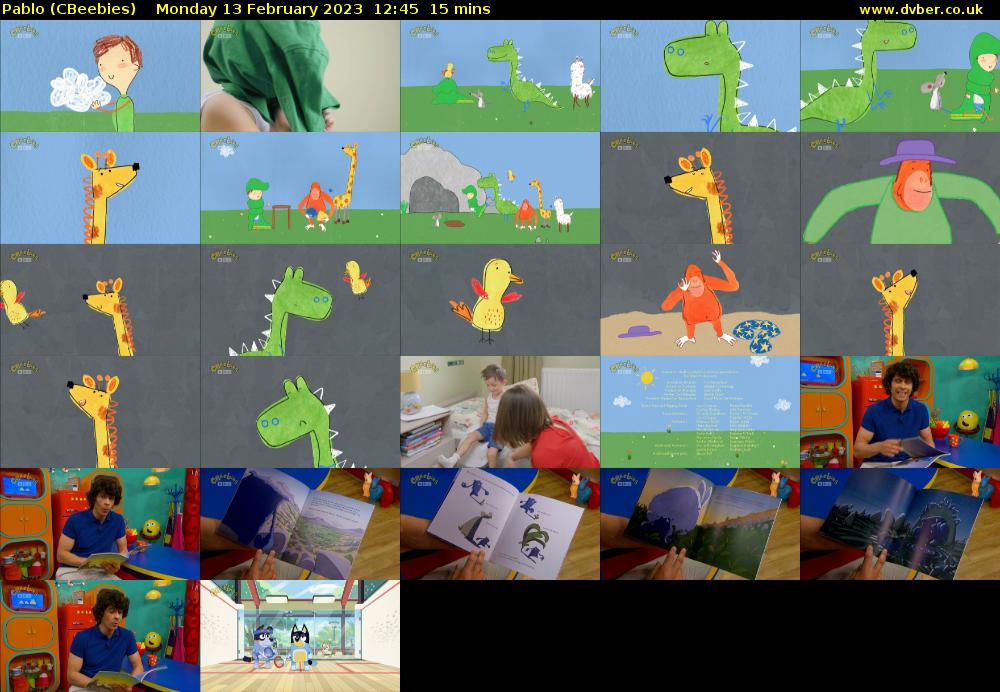 Pablo (CBeebies) Monday 13 February 2023 12:45 - 13:00