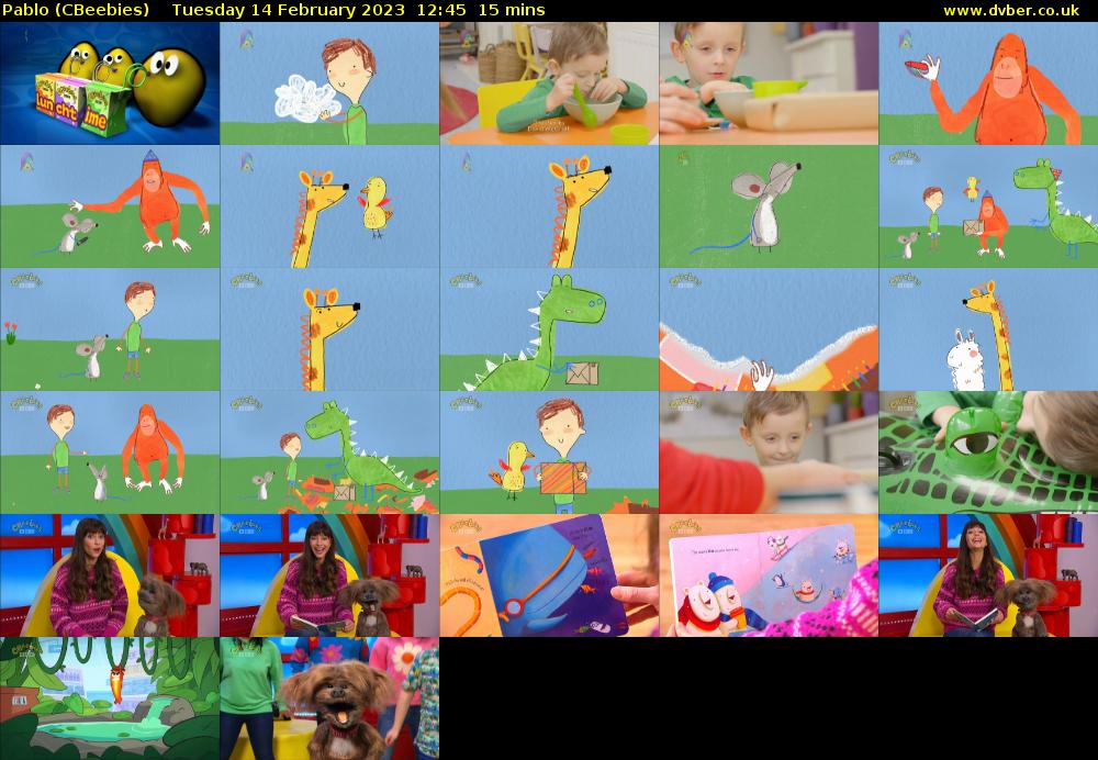 Pablo (CBeebies) Tuesday 14 February 2023 12:45 - 13:00